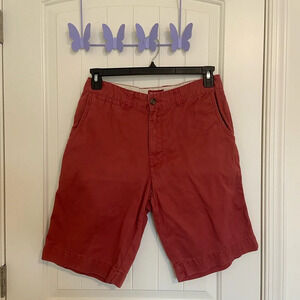 Merona men’s flat front‎ red khaki shorts — size 30